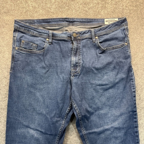 Buffalo David‎ Button Jeans Mens 40x32 Jackson Straight Leg Medium Blue Stretch - Picture 3 of 13